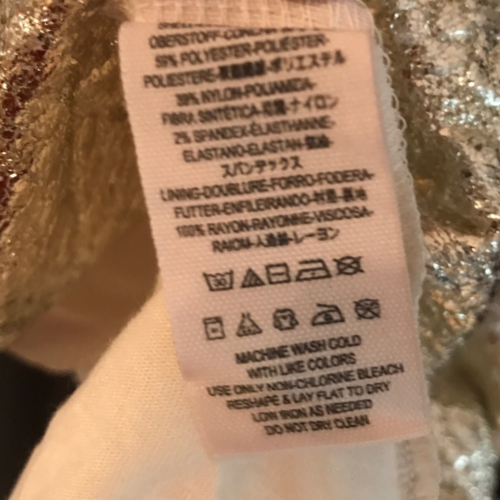 Free People White Lace Gold Foil Ombré Dress - Picture 7 of 7